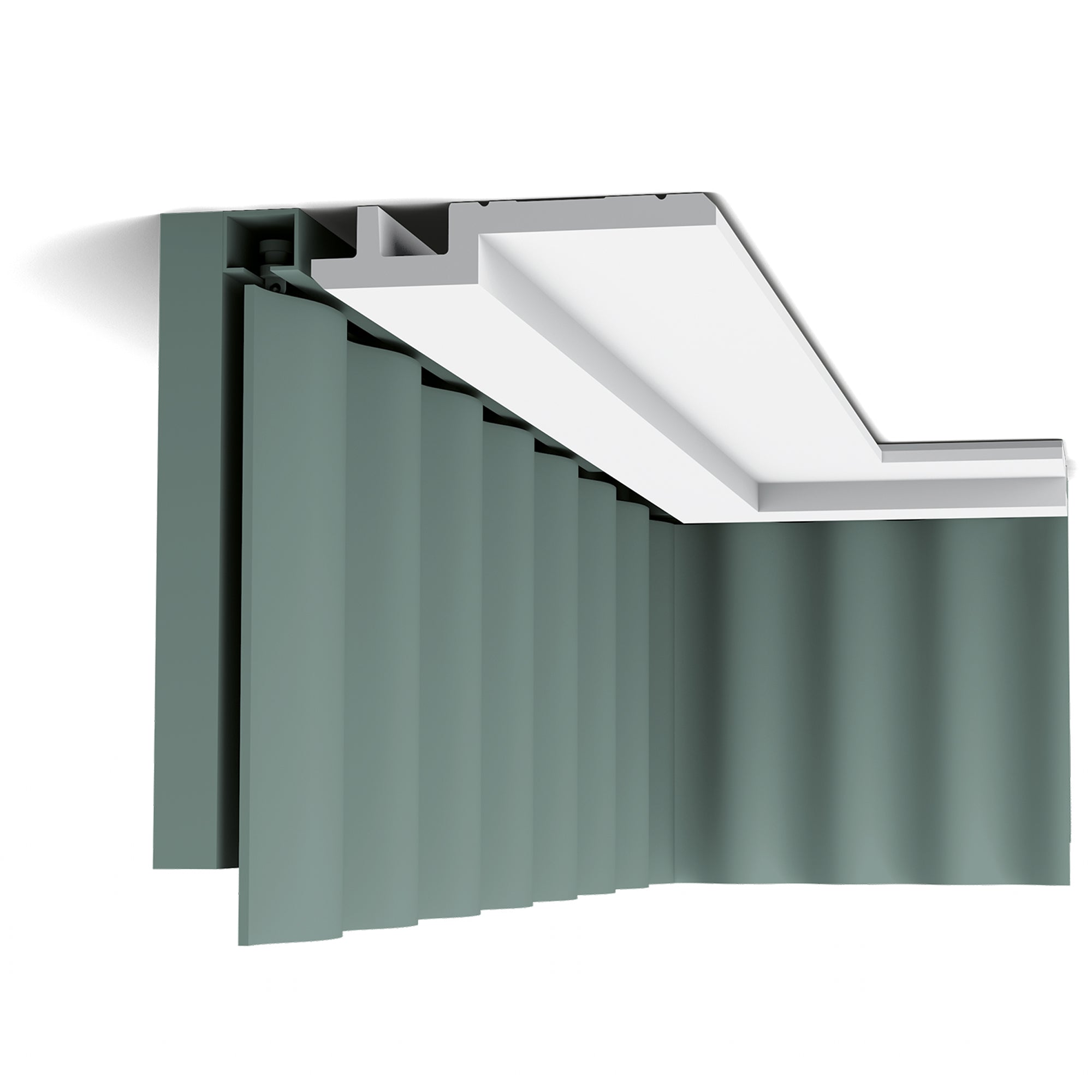 Cornice C395 in bianco  | 31 x 155 x 2000 mm