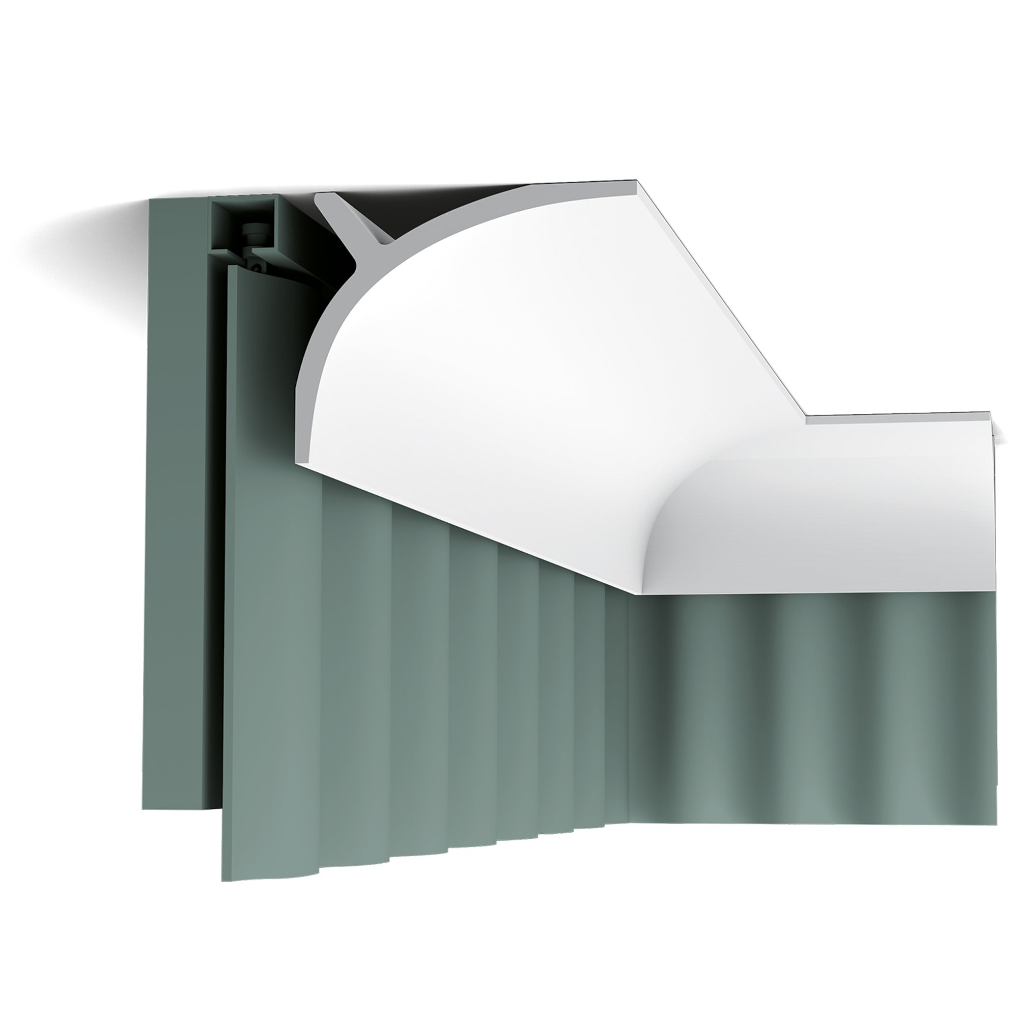 Cornice C991 in bianco  | 140 x 110 x 2000 mm