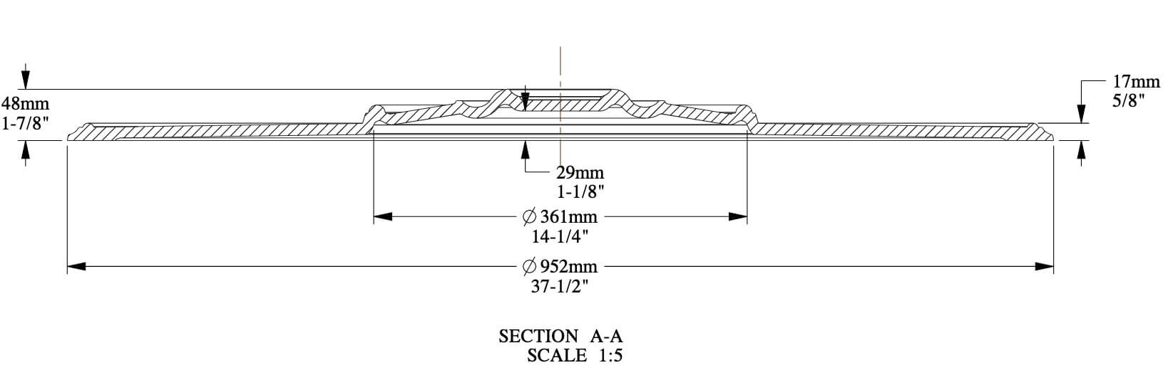 Rosetta | Ø 95,2 cm, Höhe 4,8 cm | Elemento decorativo R64