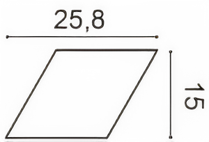 3D Paneel | 258 x 29 x 150 mm | W100 ROMBUS