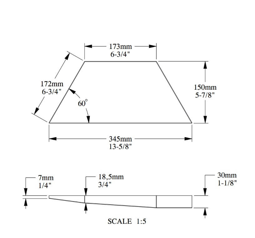 3D Paneel | 345 x 29 x 150 mm | W101 TRAPEZIUM