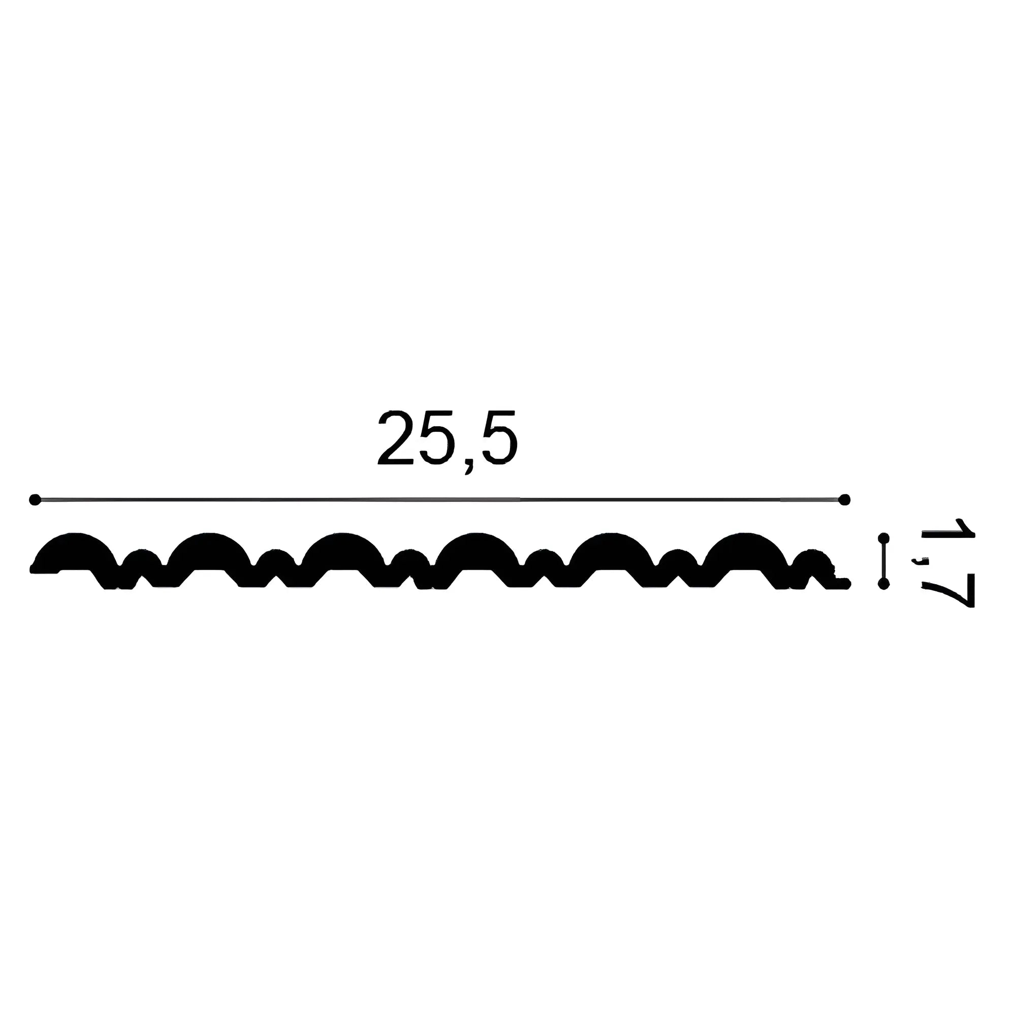 Panel 3D flexible WX211F FLUTE | 200 x 25,5 x 1,7 cm