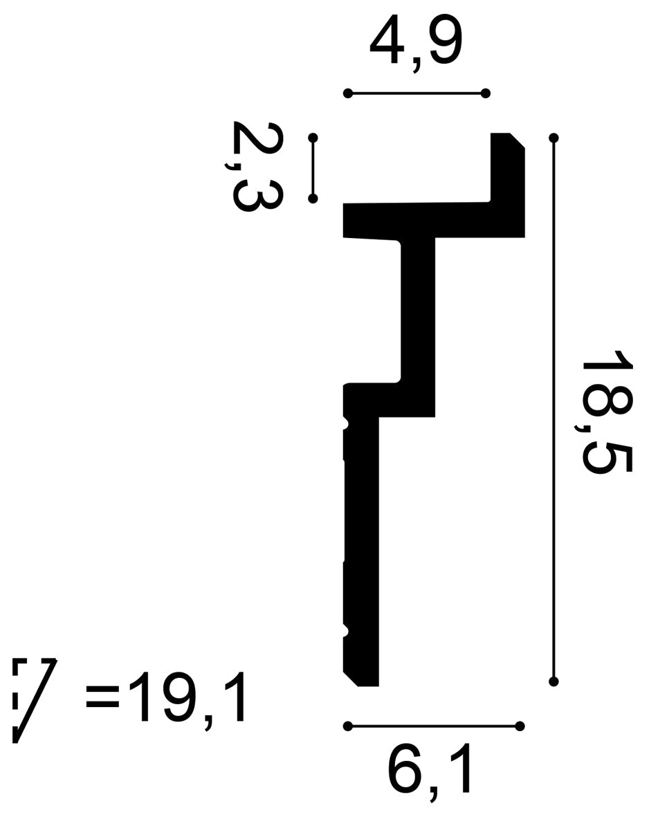 Stuckleiste C396 Schnitt