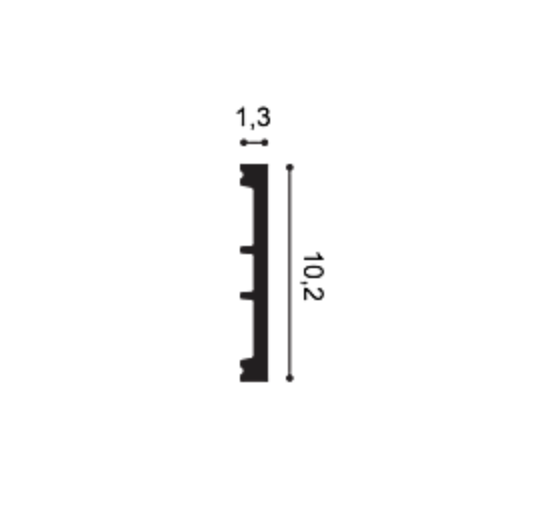 Sockelleiste DX163-2300-RAL9003