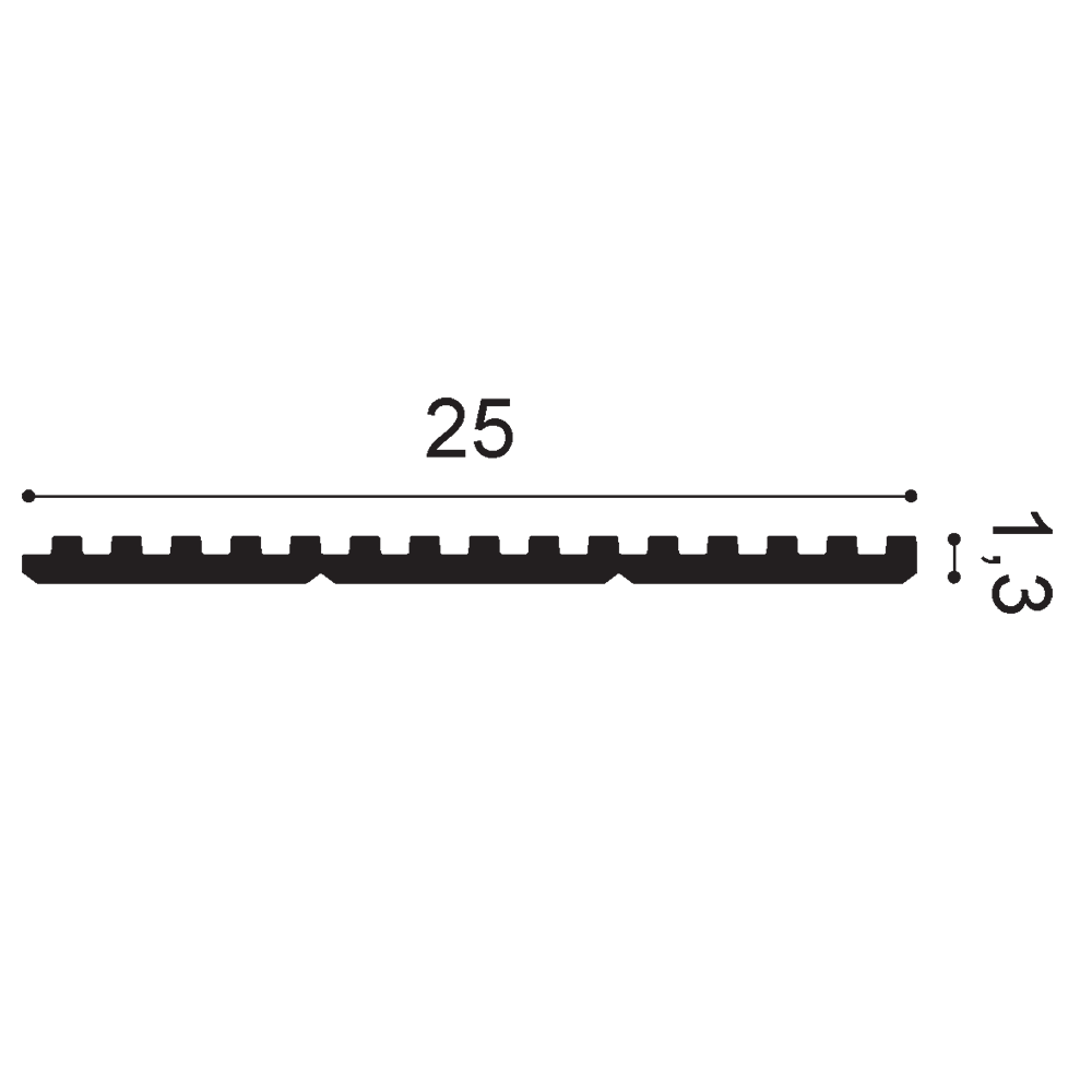 3D Paneel  | 250 x 13 x 2000 mm | WX205 TRACK